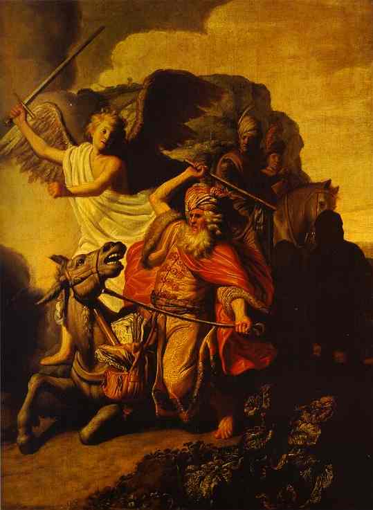 Das Ass Von Balaam, Der Vor Den Engel Spricht — Rembrandt Van Rijn