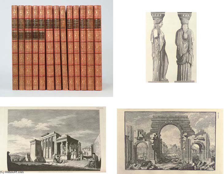 Antiquities-a Collection Of 10 Works On The Antiquities And Archaeology Of The Ancient World Bound In 13 Volumes, Comprising — James Stuart Park