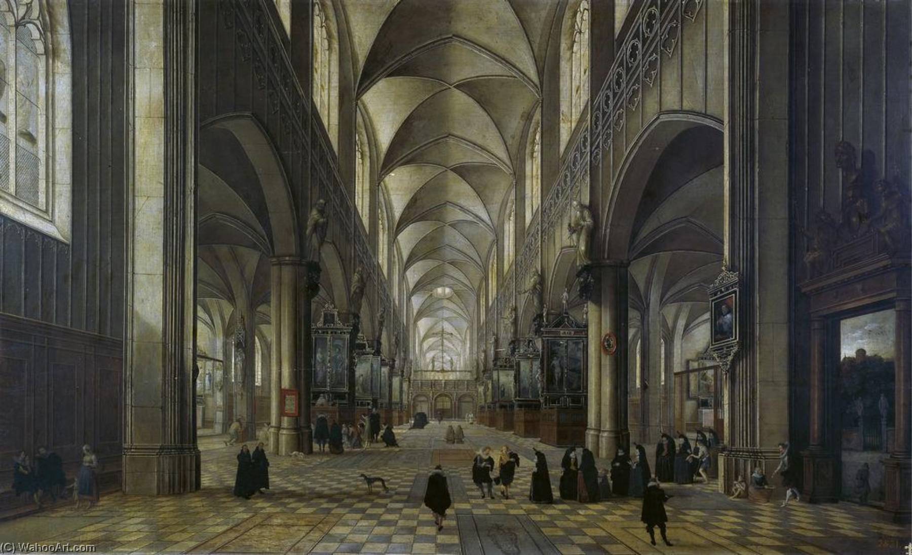 Mass In A Flemish Church — Pieter Neefs Der Ältere