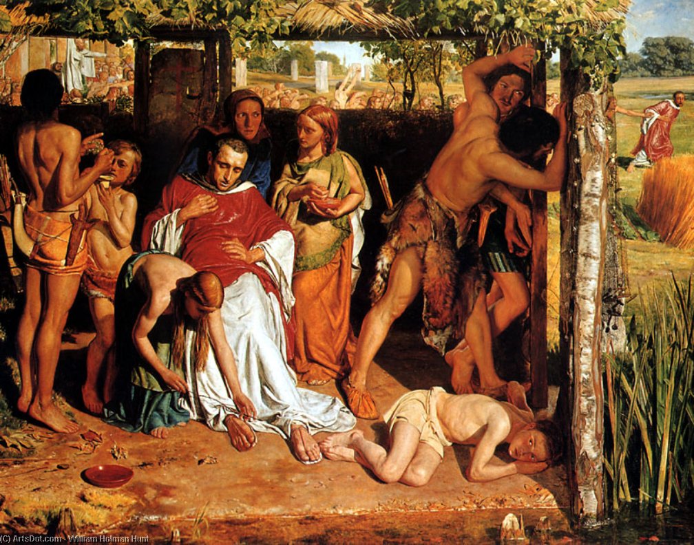 A Converted British Family Sheltering A Christian Missionary — Vilijam Holmen Hunt
