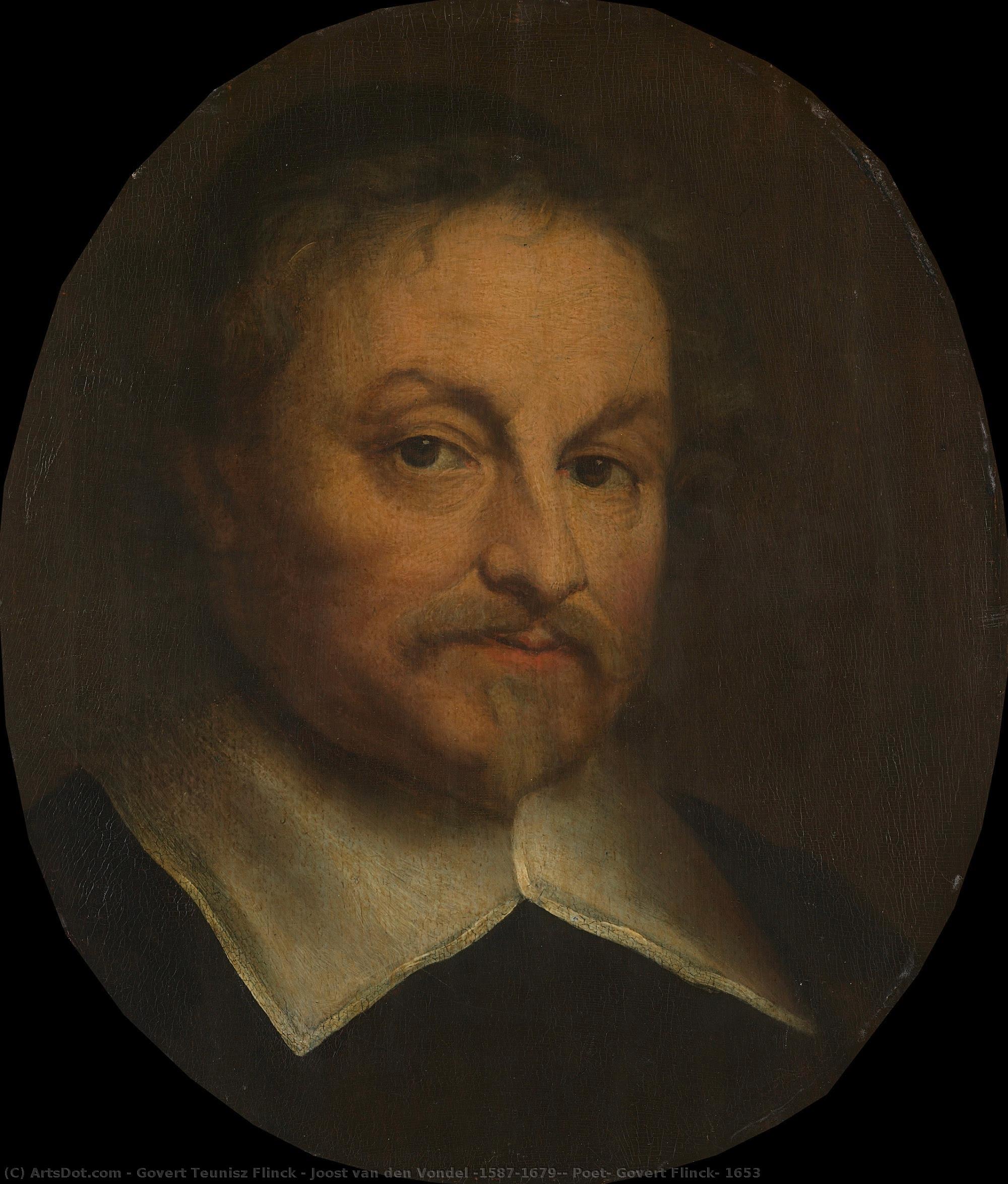 Joost Van Den Vondel (1587-1679), Poet, Govert Flinck, 1653 — Govert Teunisz Flinck