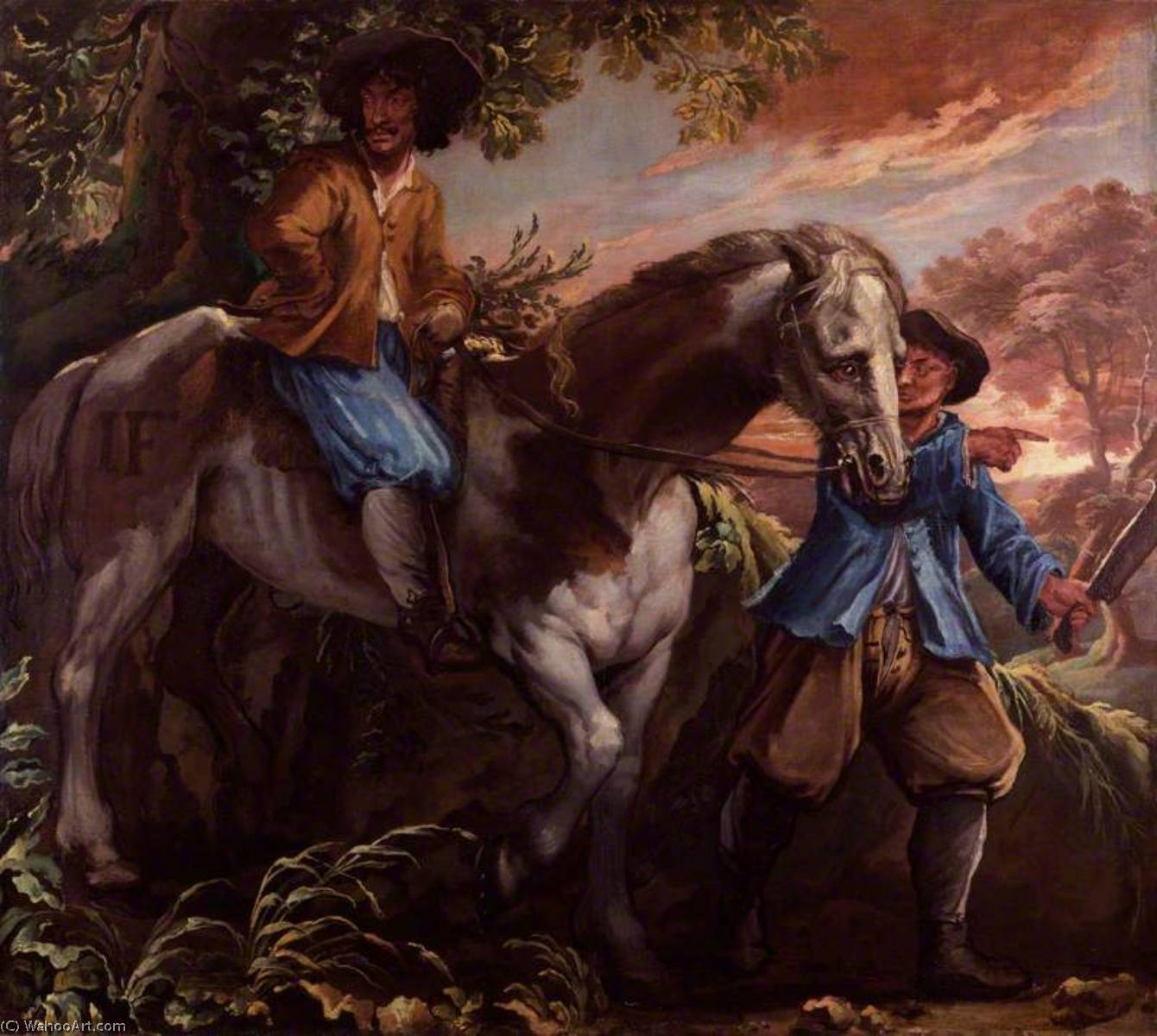 King Charles Ii On Humphrey Penderel's Mill Horse — Isaac Fuller