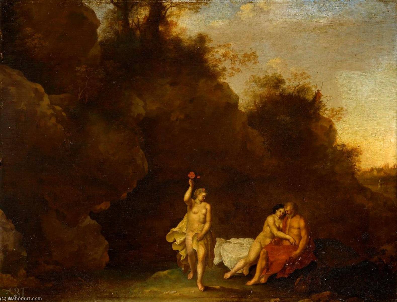 Lot And His Daughters — Cornelius Van Poelenburgh