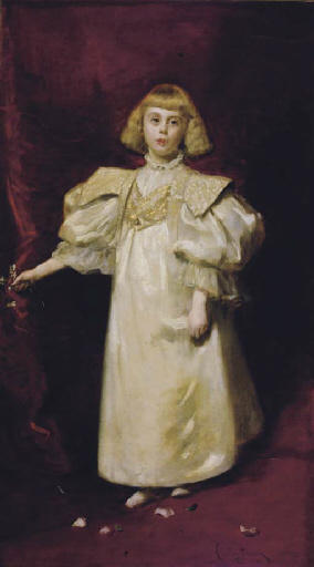 Portrait Of Clara Babbitt Hyde At The Age Of Five, In A White Dress — Carolus-duran (charles-auguste-emile Durand)