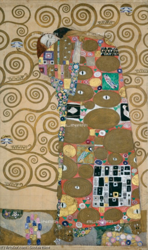 26.la Satisfacción, Modelo Para El Friso Stoclet, Hacia 1905-1909 — Gustav Klimt