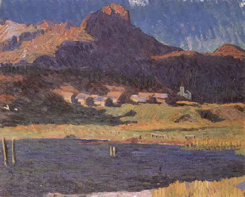 Silsersee With View Of Maloja — Giovanni Giacometti