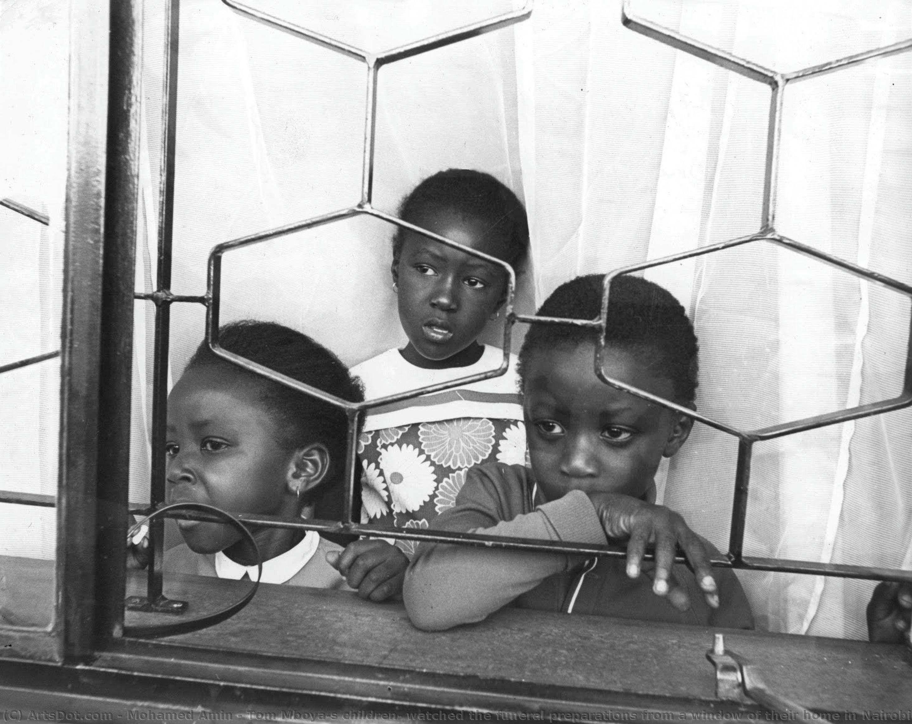 Tom Mboya’s Children, Watched The Funeral Preparations From A Window Of Their Home In Nairobi, Kenya — Mohamed Amin