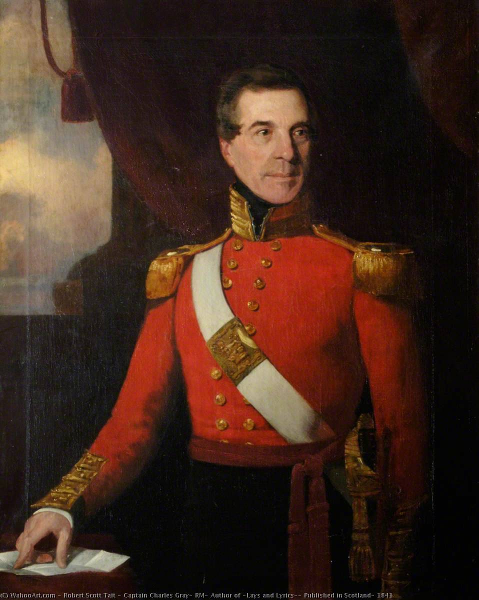 Captain Charles Gray, Rm, Author Of 'lays And Lyrics', Published In Scotland, 1841 — Robert Scott Tait
