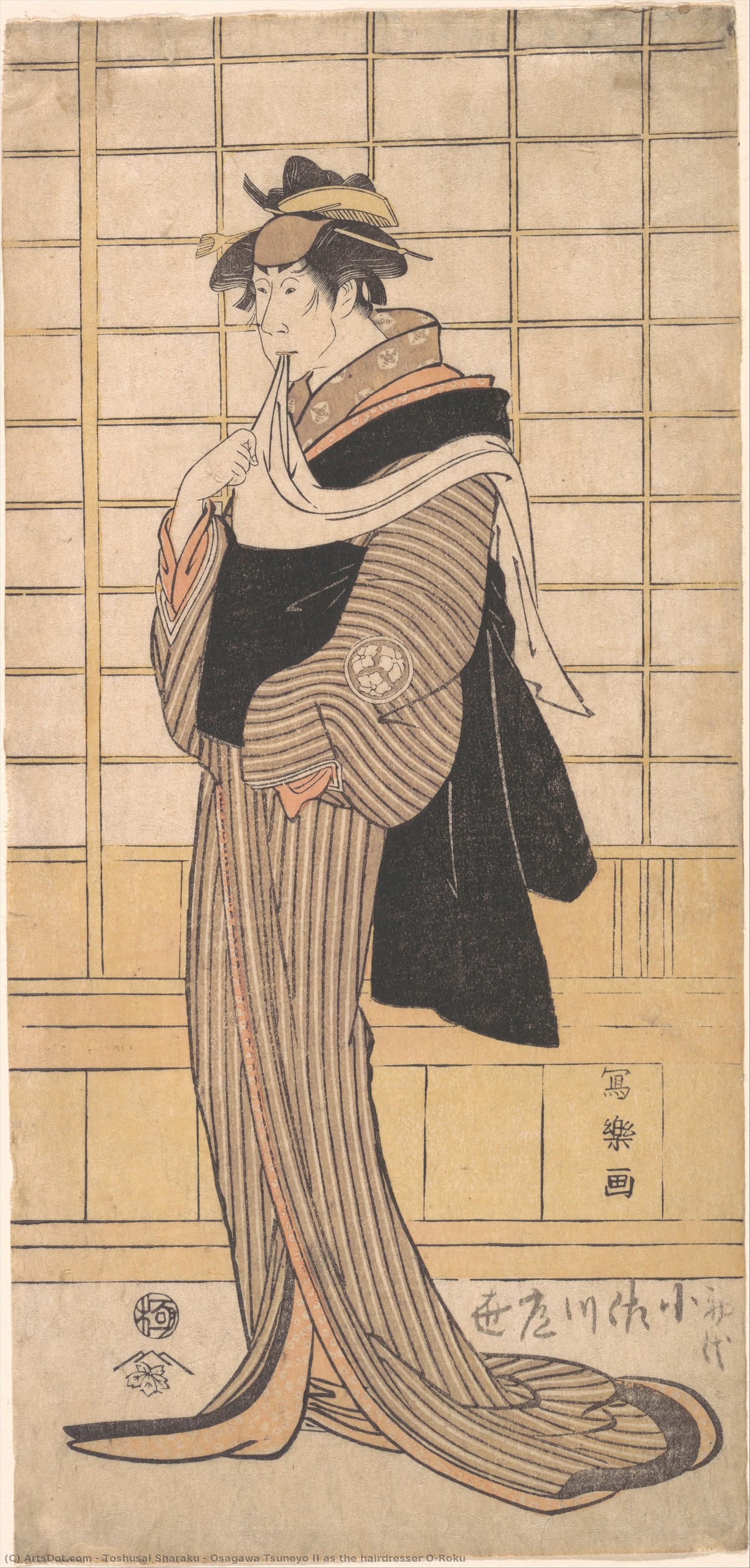 Osagawa Tsuneyo Ii As The Hairdresser O-roku — Tošusai Šaraku
