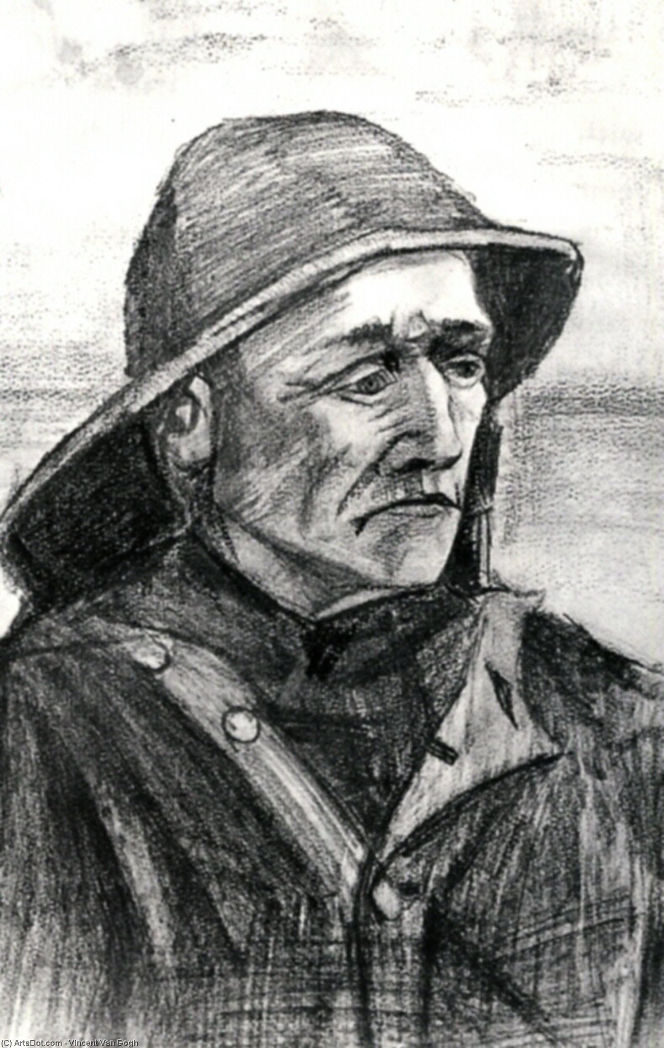 Fisherman With Sou'wester, Head — Vincent Willem Van Gogh