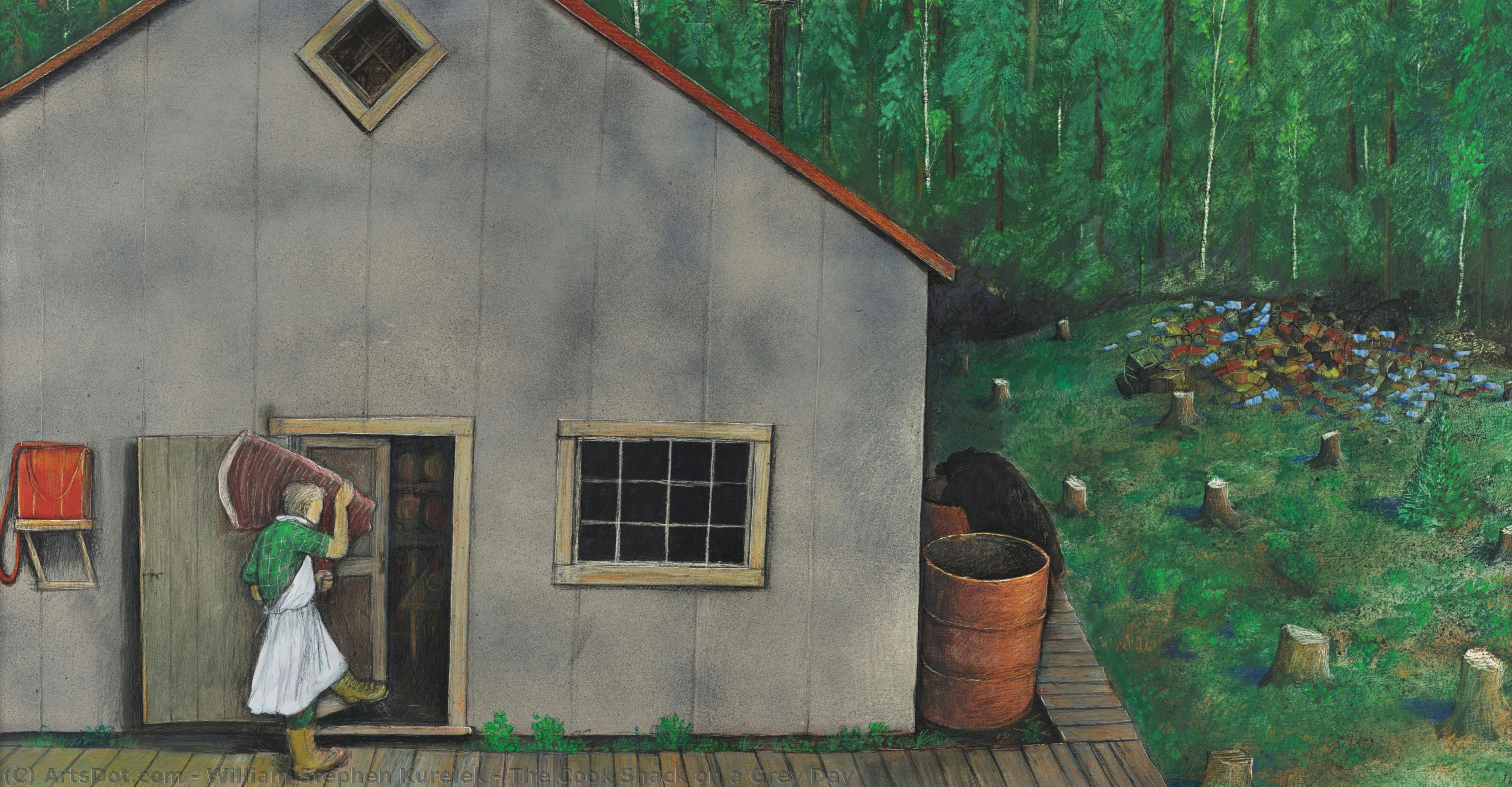 The Cook Shack On A Grey Day — William Stephen Kurelek