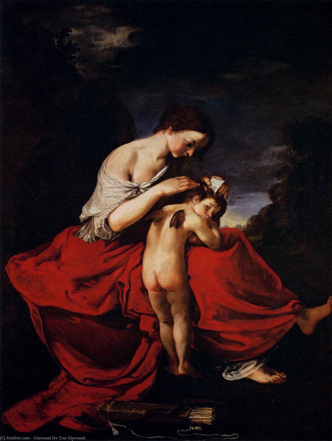 Venus Combing Cupid's Hair — Giovanni Da San Giovanni