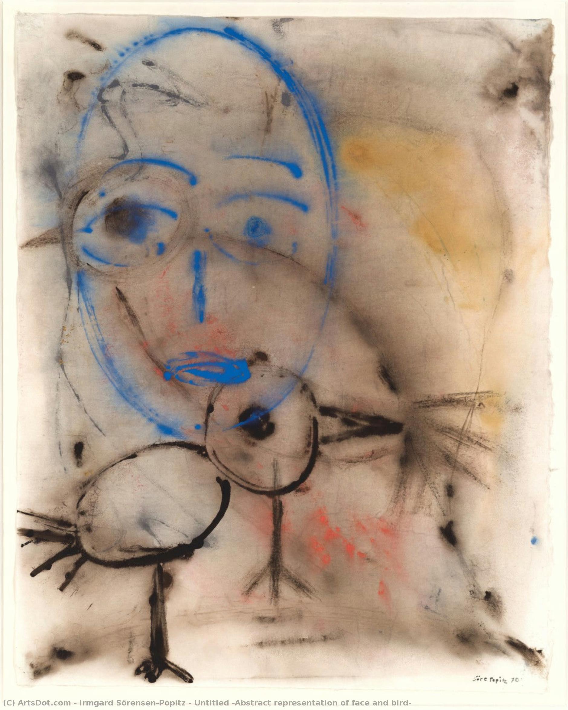 Untitled (abstract Representation Of Face And Bird) — Irmgard Sörensen-popitz