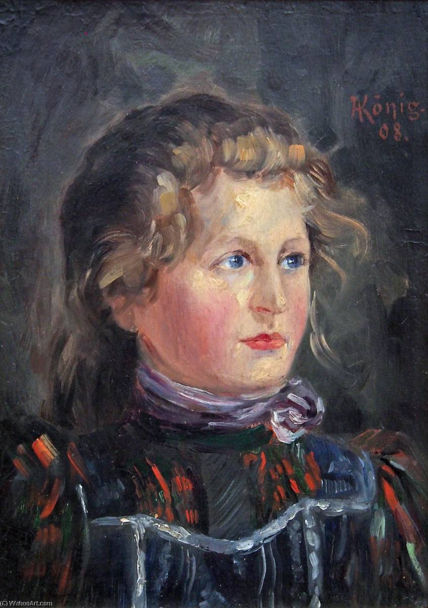 Deutsch Bildnis Eines Jungen Mädchens — Albert Koenig