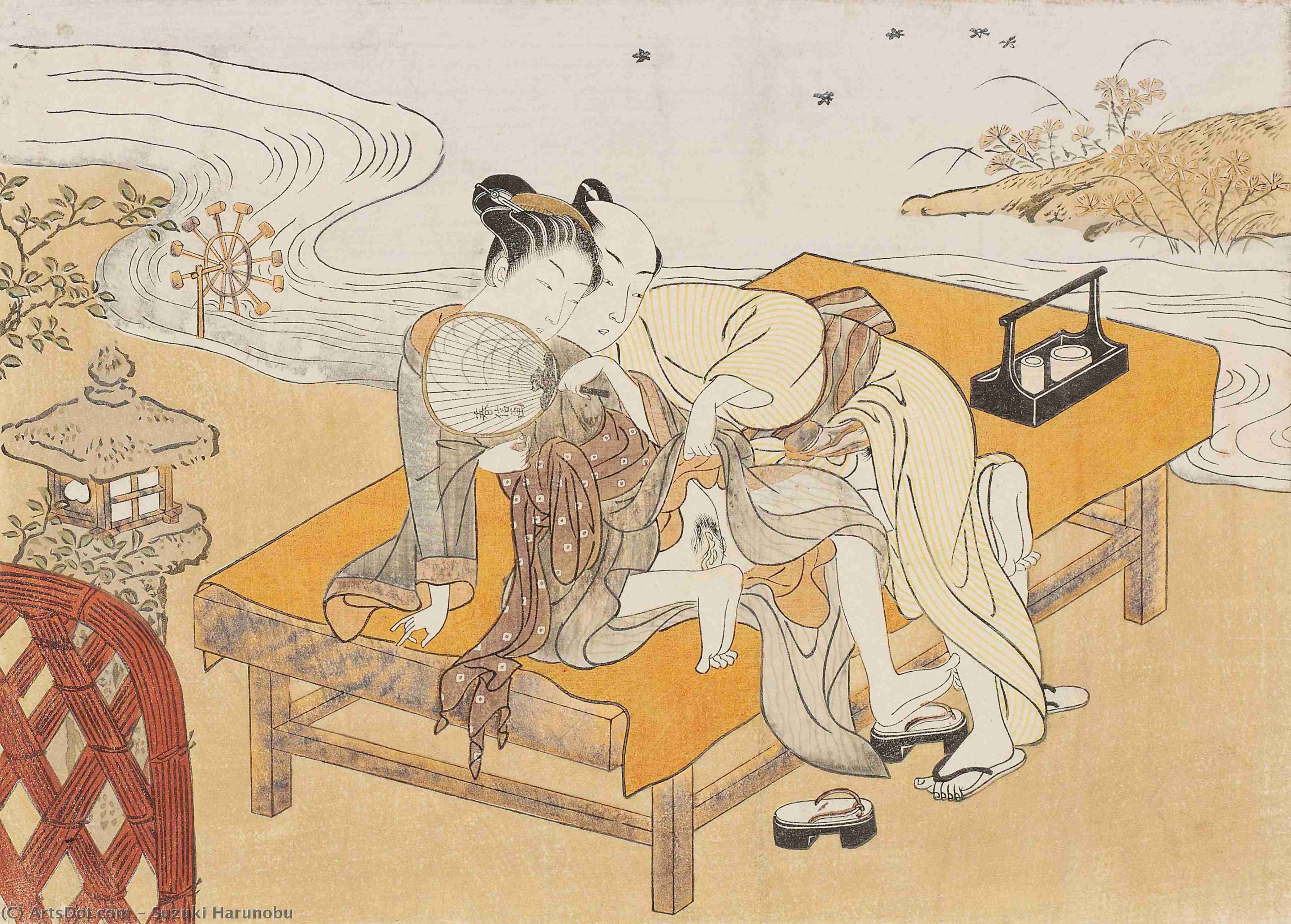 Children Performing A Lion Dance At A Festival — Suzuki Harunobu