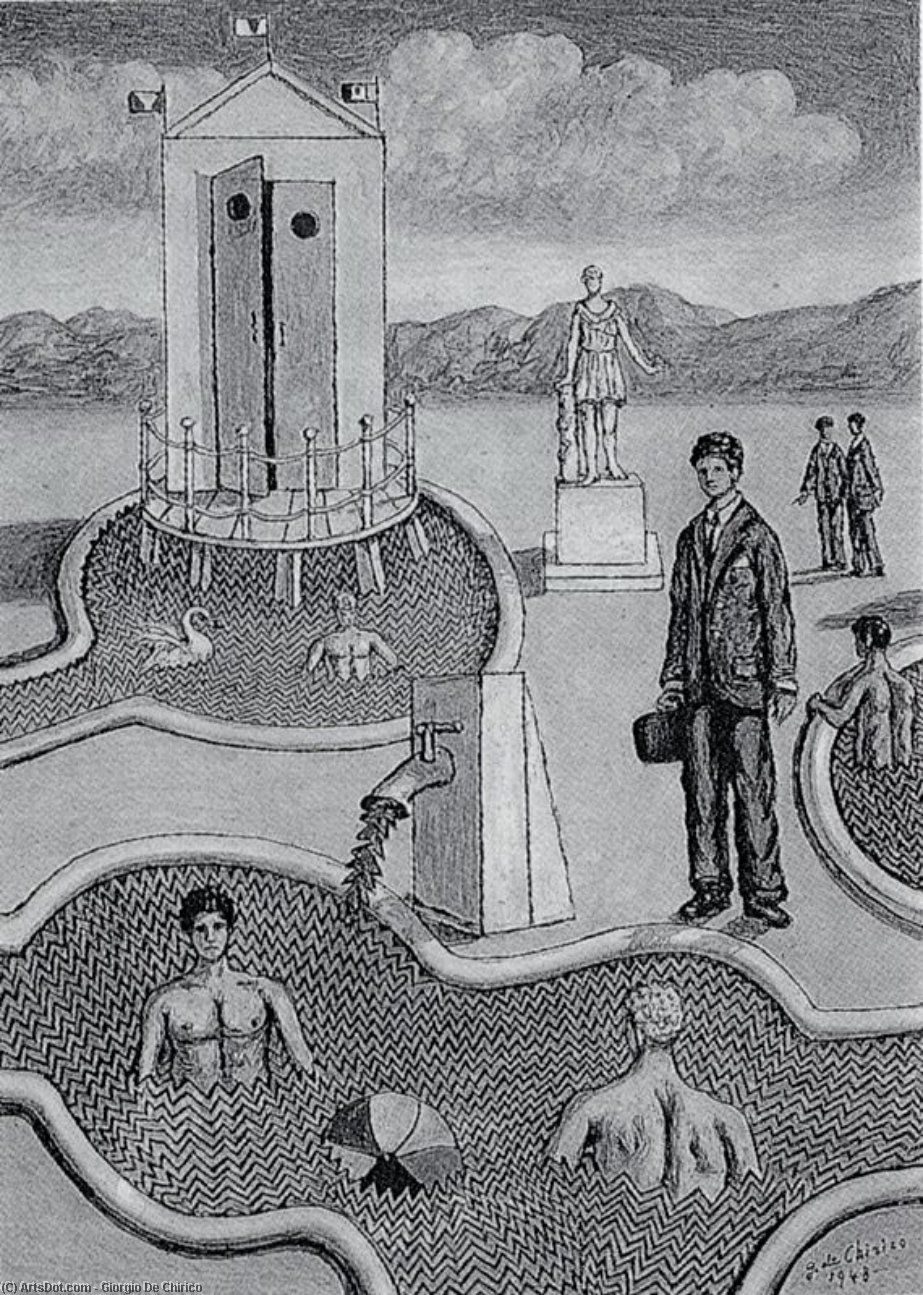 Bagni Misteriassi Com Fontanella — ジョルジオ・デ・キリコ