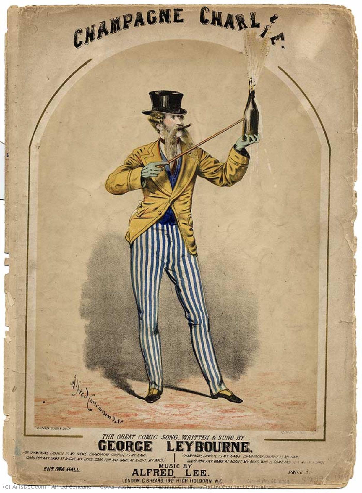 Cover Design For Champagne Charlie, Sung By George Leybourne — Alfred Concanen