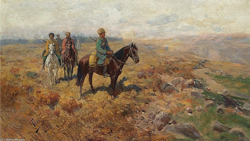 Horsemen In The Hills — François Flameng