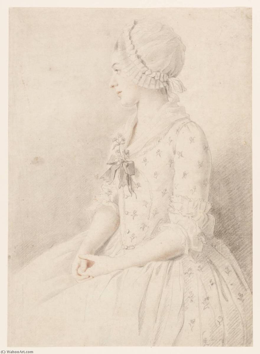 A Girl Seated, In A Flowered Dress — Sir Nathaniel Dance Holland