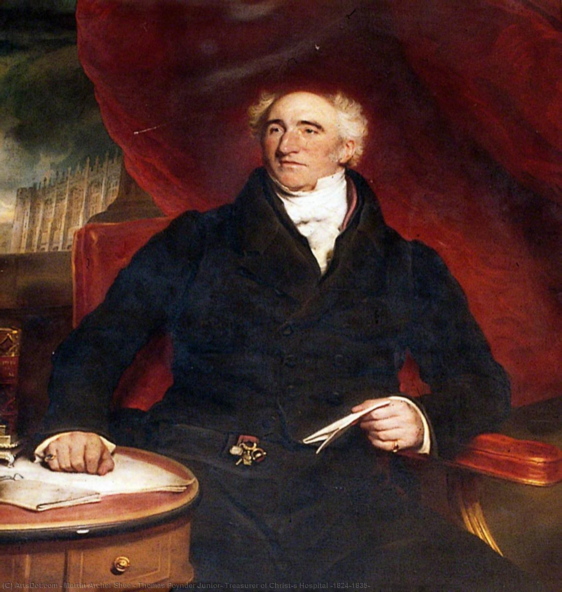 Thomas Poynder Junior, Treasurer Of Christ's Hospital (1824–1835) — Sir Martin Archer Shee