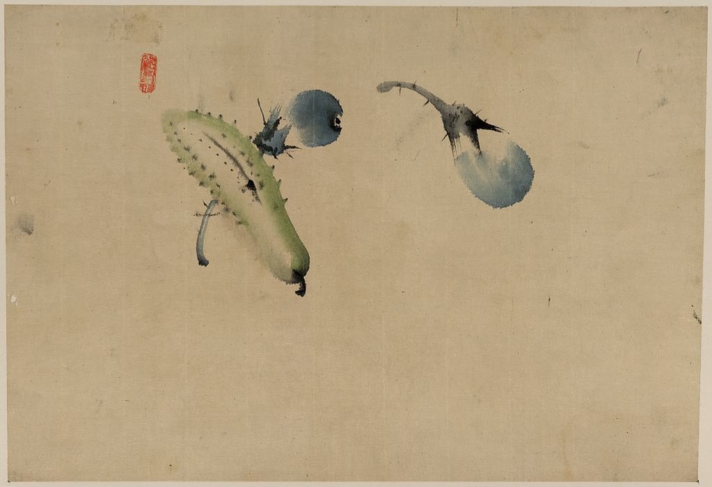 Cucumber Or Squash And Eggplant — Katsushika Hokusai