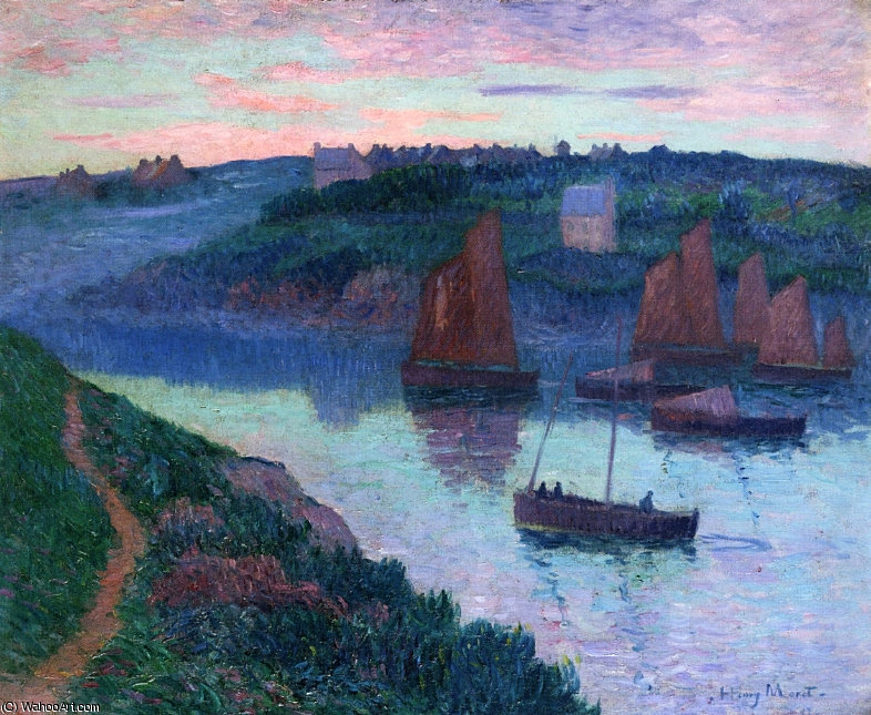 Fishing Boats In Brittany — Henri Moret