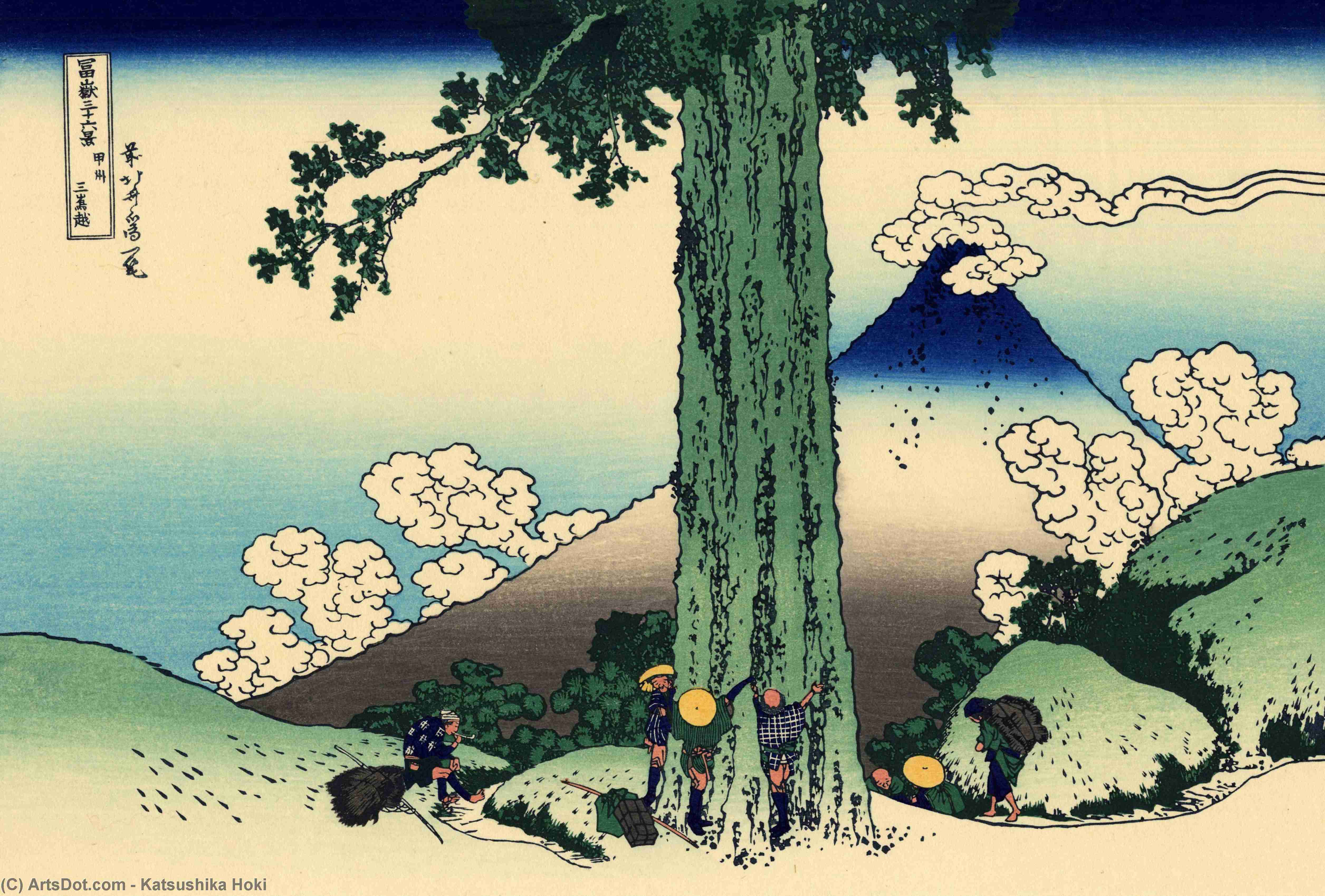Mishima Pass In Kai Province — Katsushika Hokusai