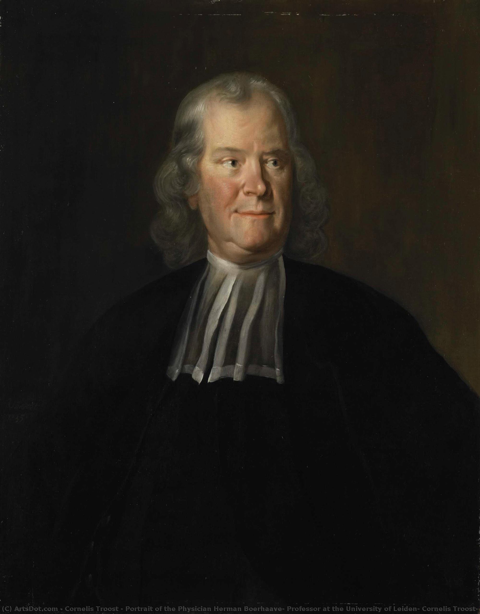 Portrait Of The Physician Herman Boerhaave, Professor At The University Of Leiden, Cornelis Troost, 1735 — Cornelis Troost