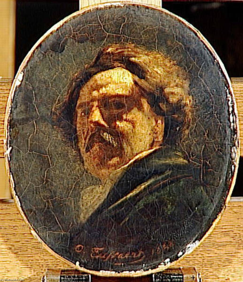 Portrait D'homme, Sans Doute Portrait De L'artiste, Dit Portrait De Jules Barbey D'aurevilly — Nicolas François Octave Tassaert