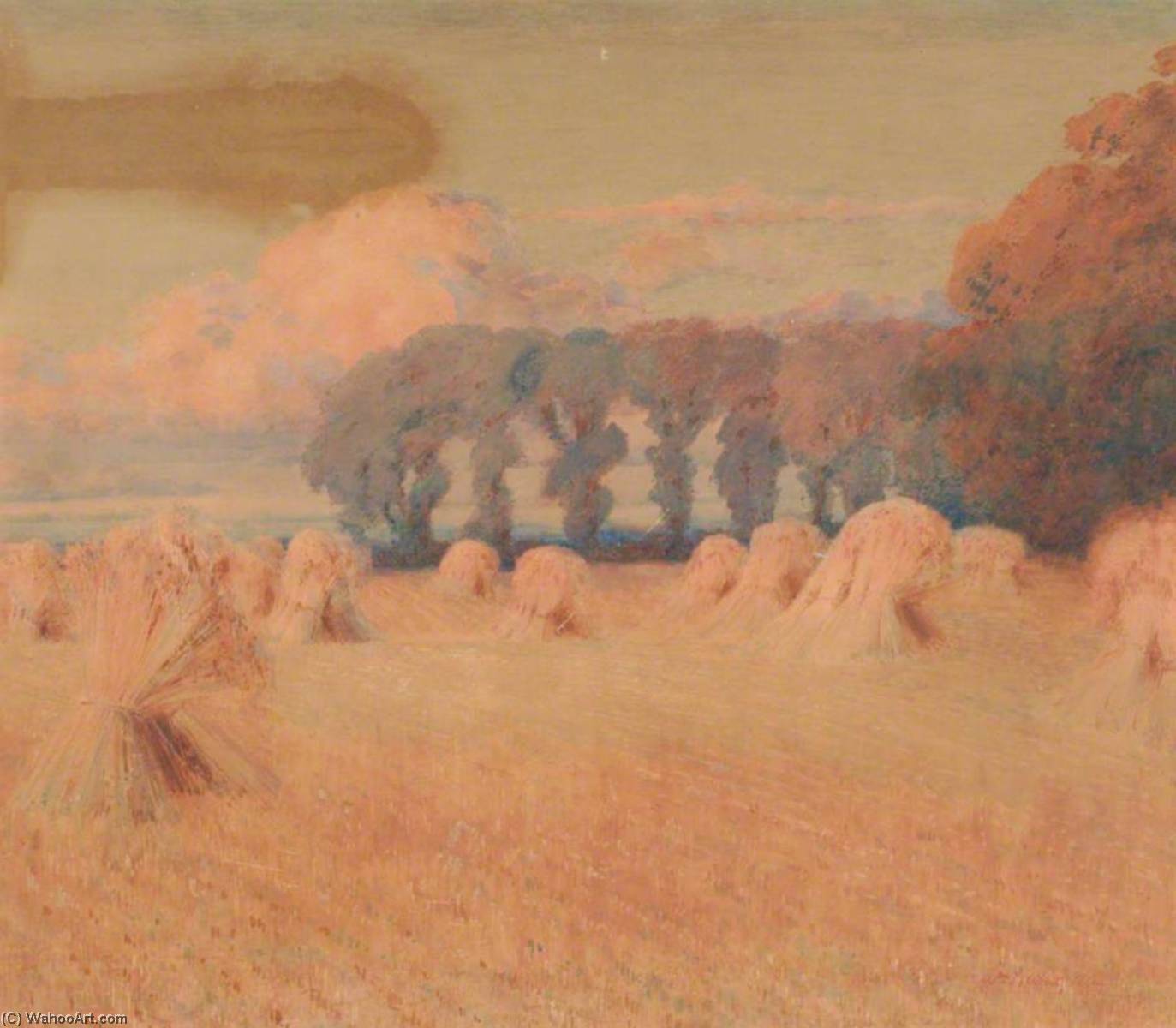 Corn Stooks, Farnham — ウィリアム・ハーバート・アレン
