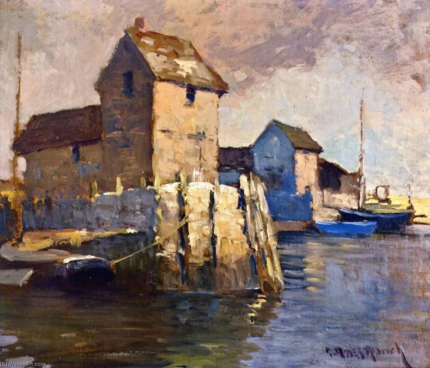 Maine Harbor Scene — Georges Ames Aldrich