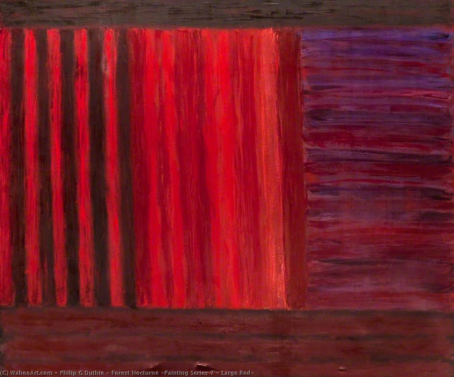 Forest Nocturne (painting Series 7 – Large Red) — Philip G Duthie