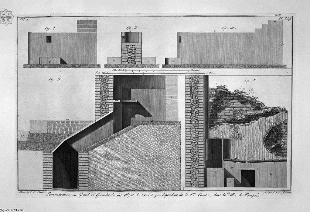 Plan And Cross Section Of The First Tavern — Giovanni Battista Piranesi