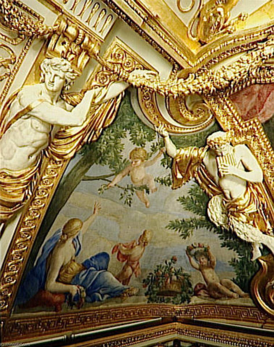 Apollon Et Diane Le Printemps Diane Et Acteon L'ete Apollon Et Marsyas L'automne Apollon Et Les Muses L'hiver Diane Et Endymion — Giovanni Francesco Romanelli