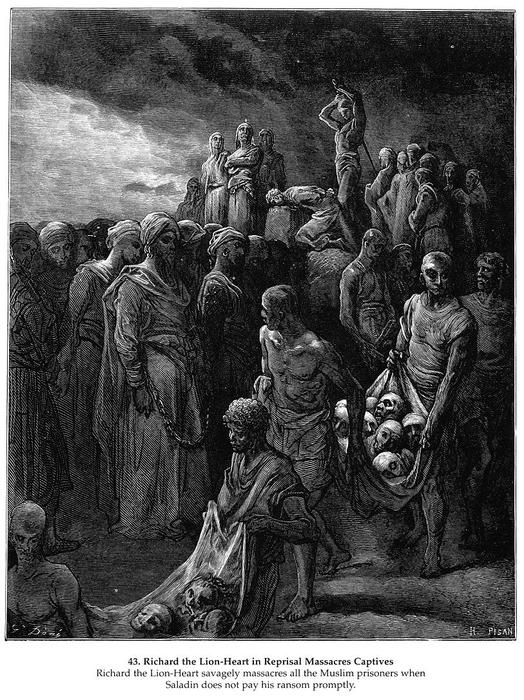 Richard I The Lionheart Massacres Captives In Reprisal — ギュスターヴ・ドレ