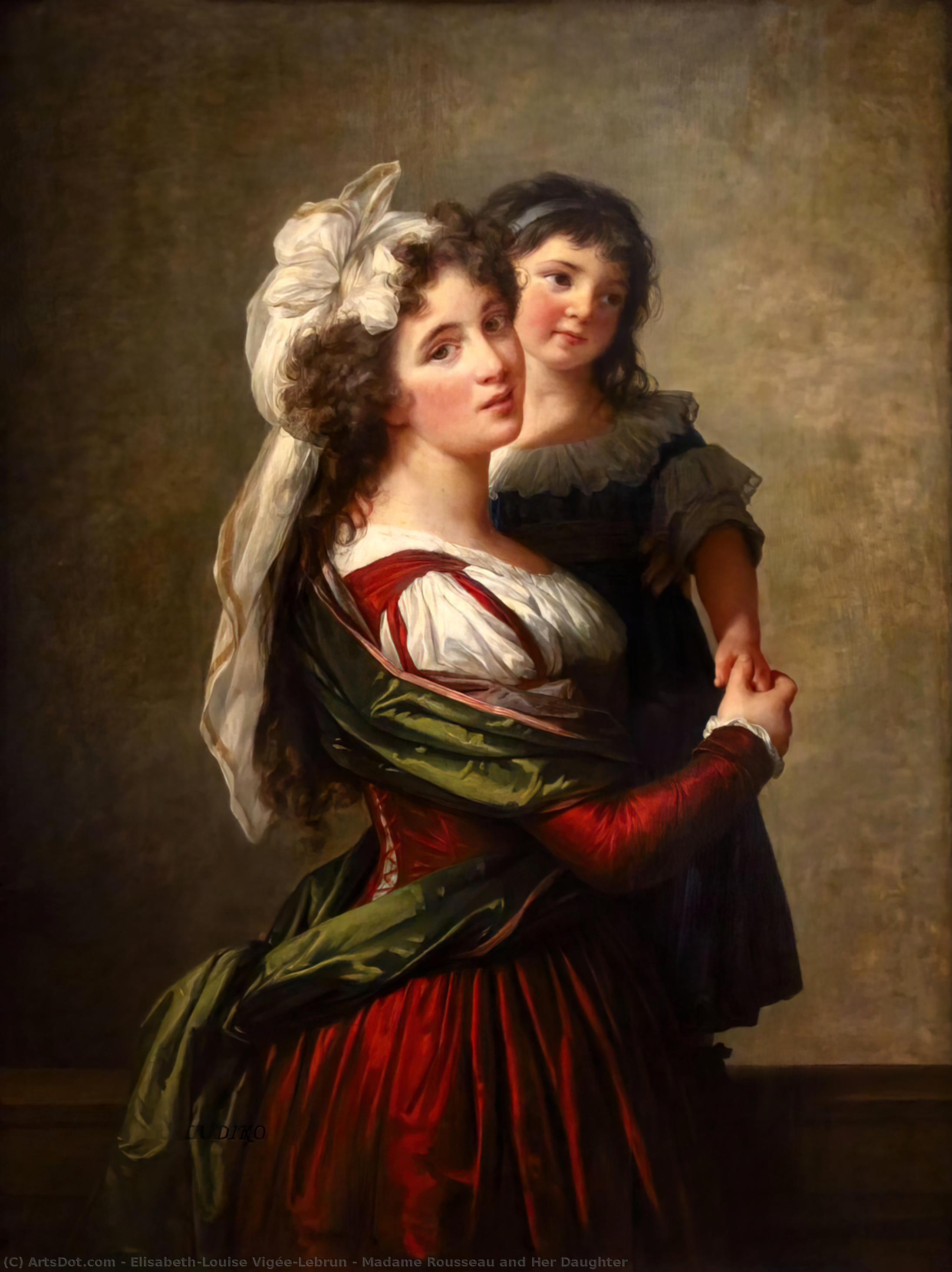 Madame Rousseau And Her Daughter — Lujiz Elizabet Vig Le Brun