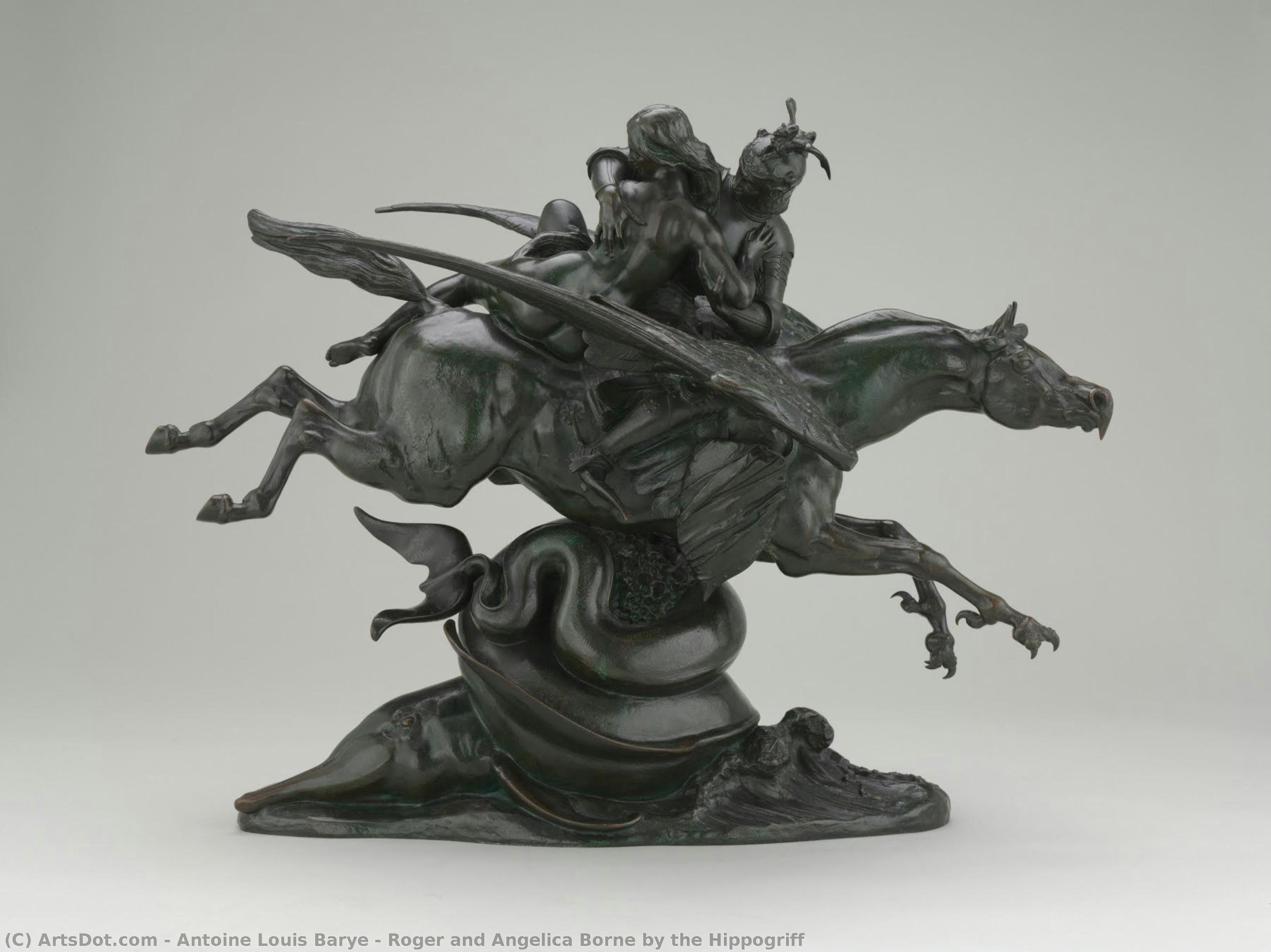 Roger And Angelica Borne By The Hippogriff — Antoine-louis Barye