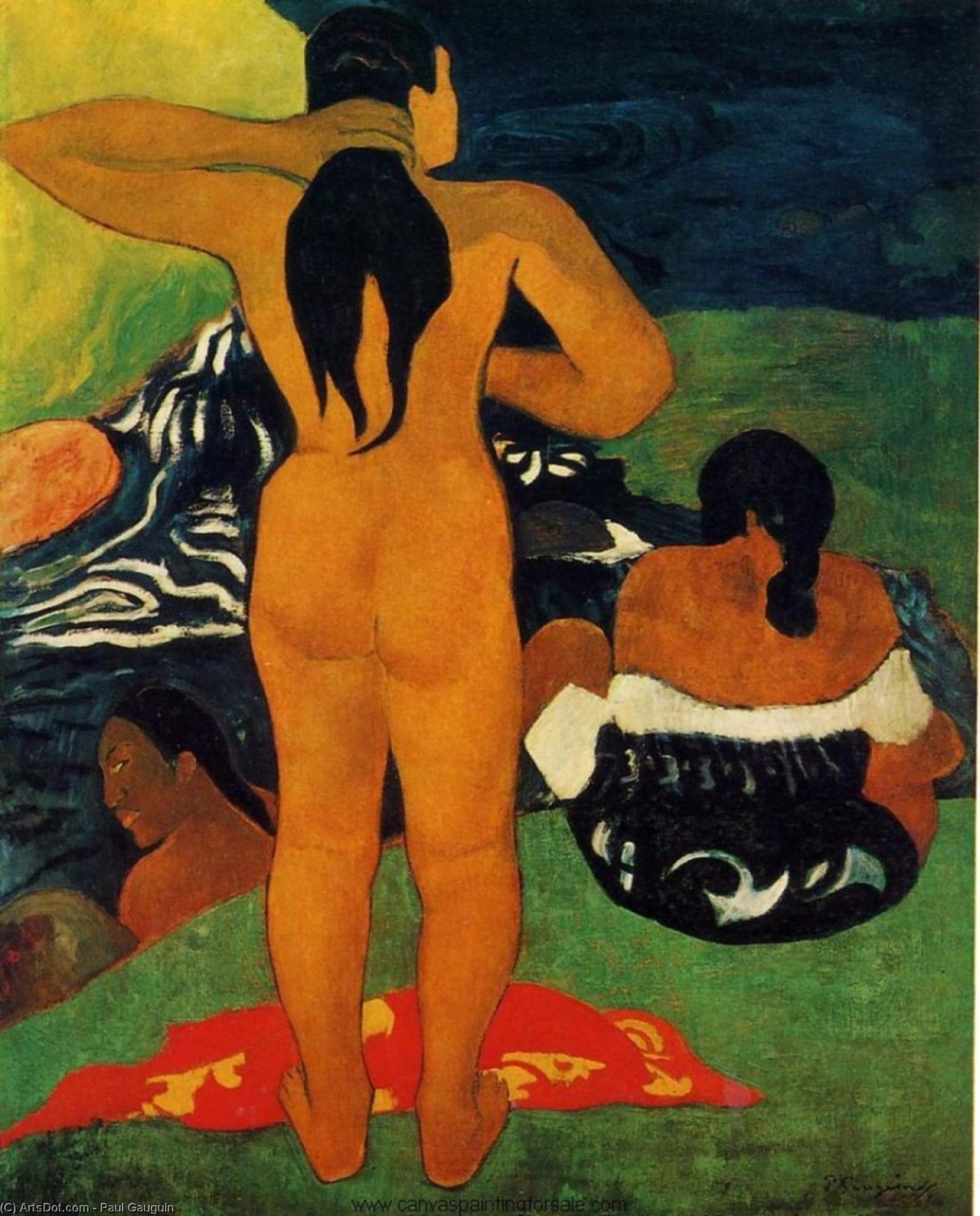 Tahitianerinnen Beim Baden — Eugène Henri Paul Gauguin