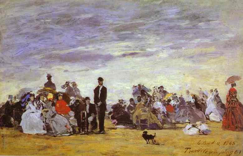 Beach At Trouville — Eugène Louis Boudin