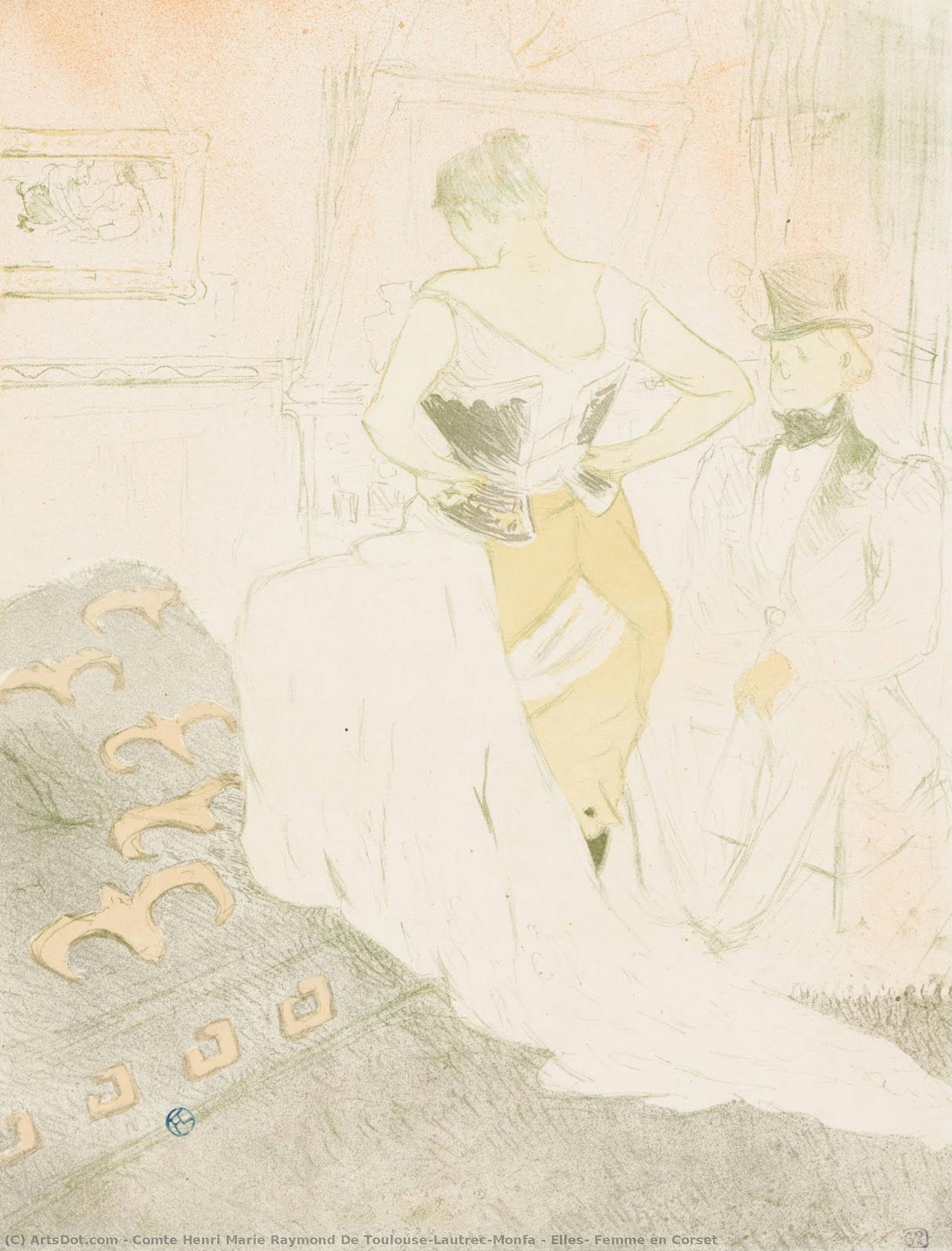 Elles, Femme En Corset — Henri De Toulouse-lautrec