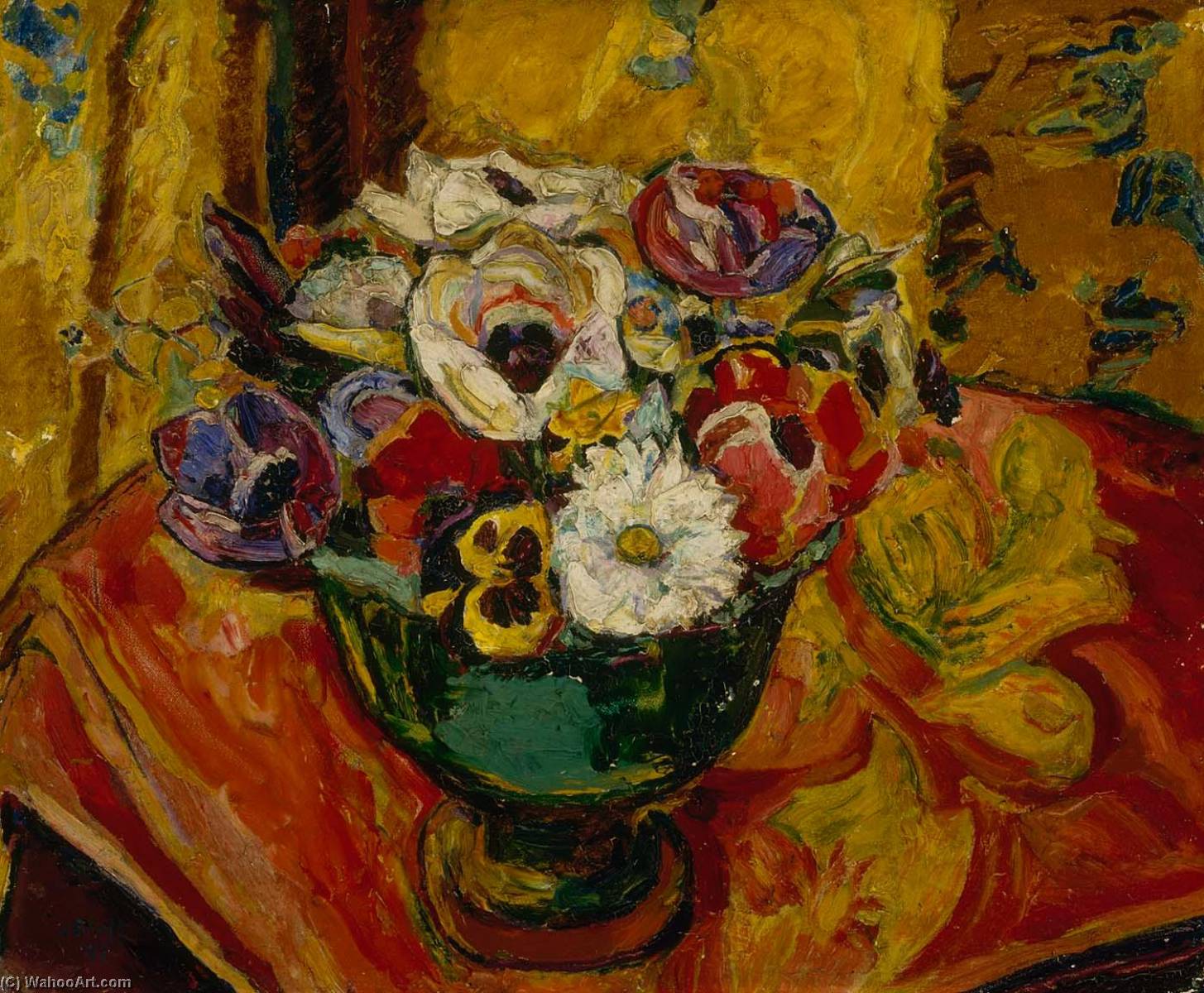 Anemones In Green Bowl — Jerome Blum