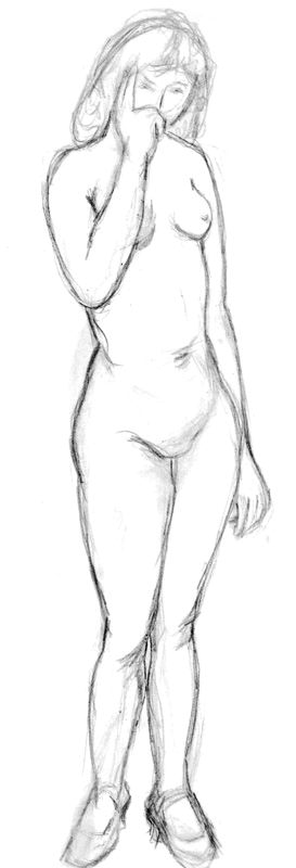 Standing Nude 1 — Mikhail Fiodorovich Larionov