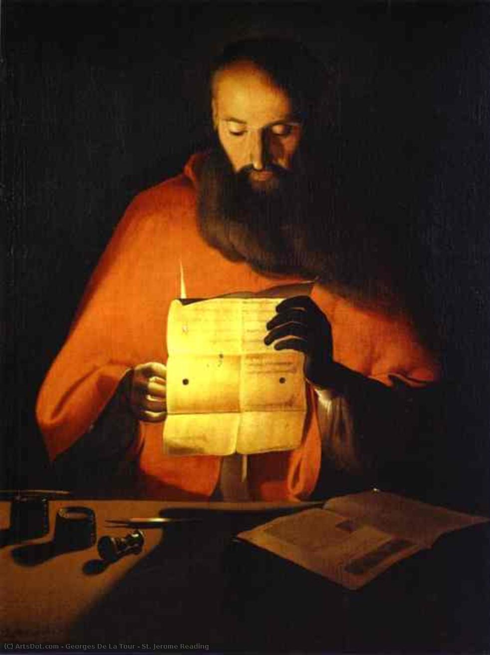 St. Jerome Reading — Georges De La Tour