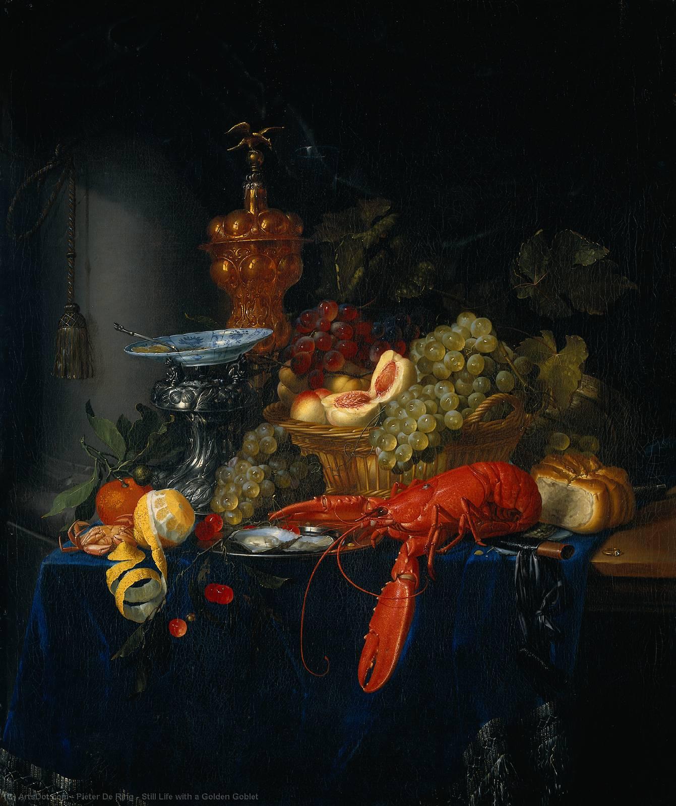 Still Life With A Golden Goblet — Pieter De Ring
