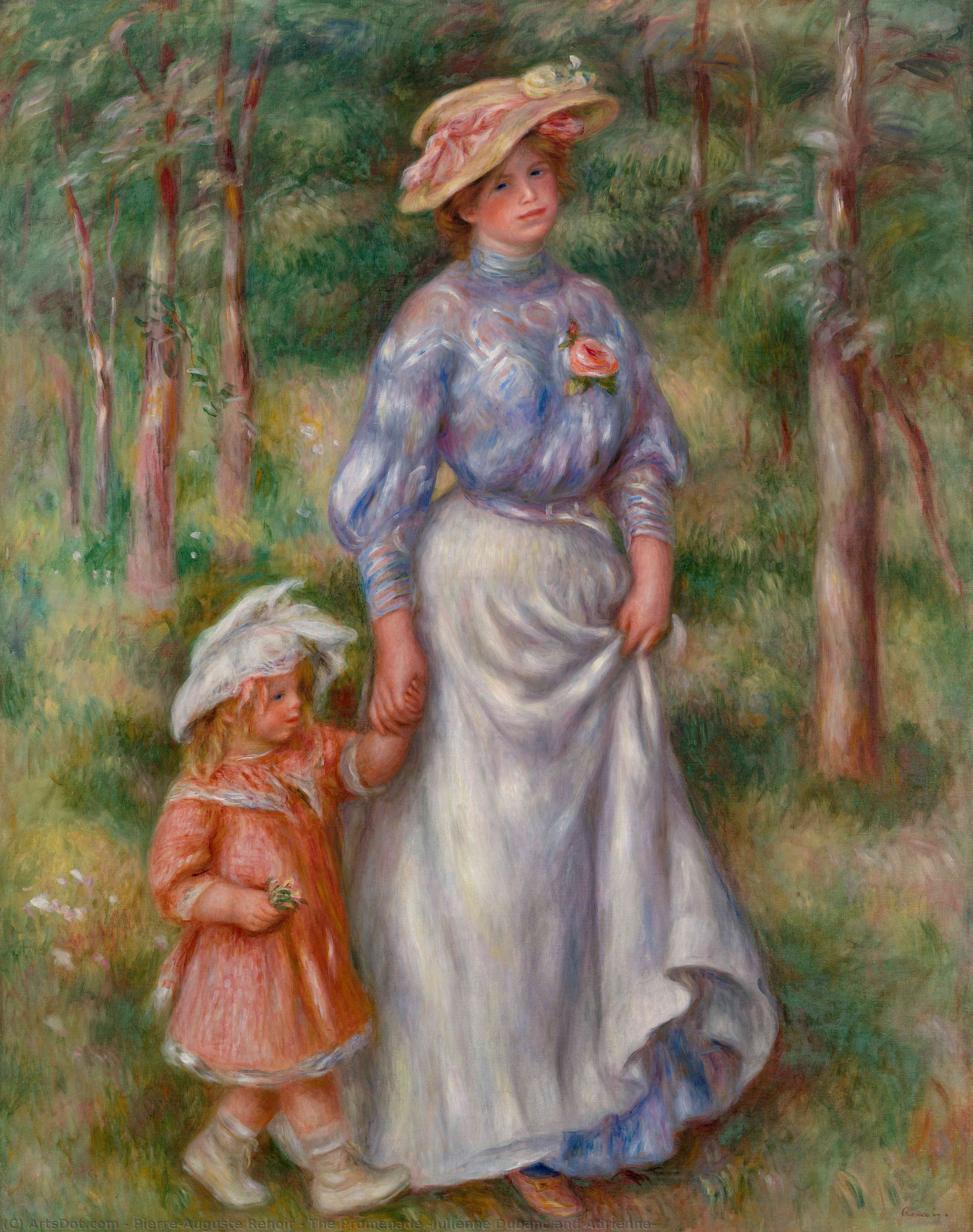 Die Promenade (julienne Dubanc Und Adrienne) — Pierre-auguste Renoir