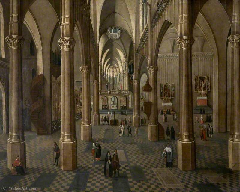 Interior Of Antwerp Cathedral — Pieter The Elder Neeffs