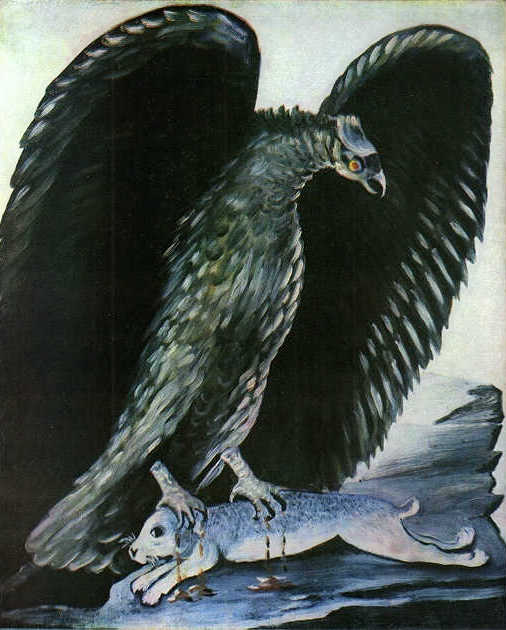 Eagle With Hare — Нико Пиросмани