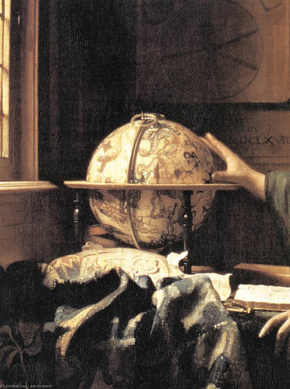 The Astronomer (detail) — Johannes Vermeer