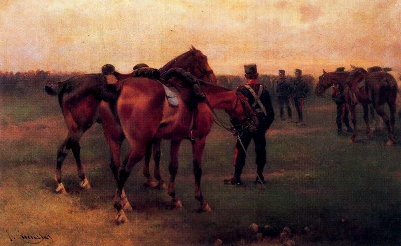 Holding The Horse Of The Artillery Captain — Josep Cusachs I