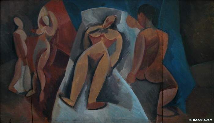 Nu Couche Avec Personnages — Pablo Picasso